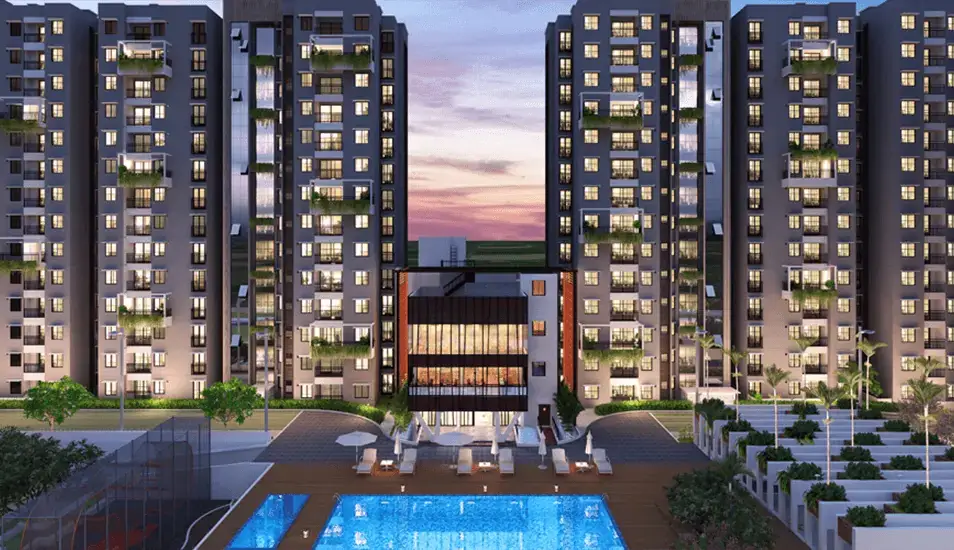 Purva Codename Futura 3 BHK living room interior with premium finishes and elegant interiors