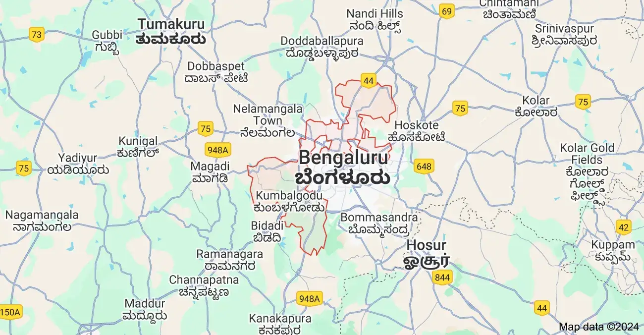 Location map of Purva Codename Futura in Panathur on Outer Ring Road near Whitefield East Bangalore